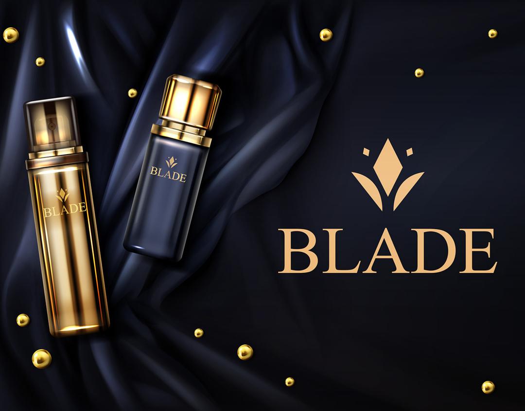 BLADE Perfume Logo and Brand Identity Design