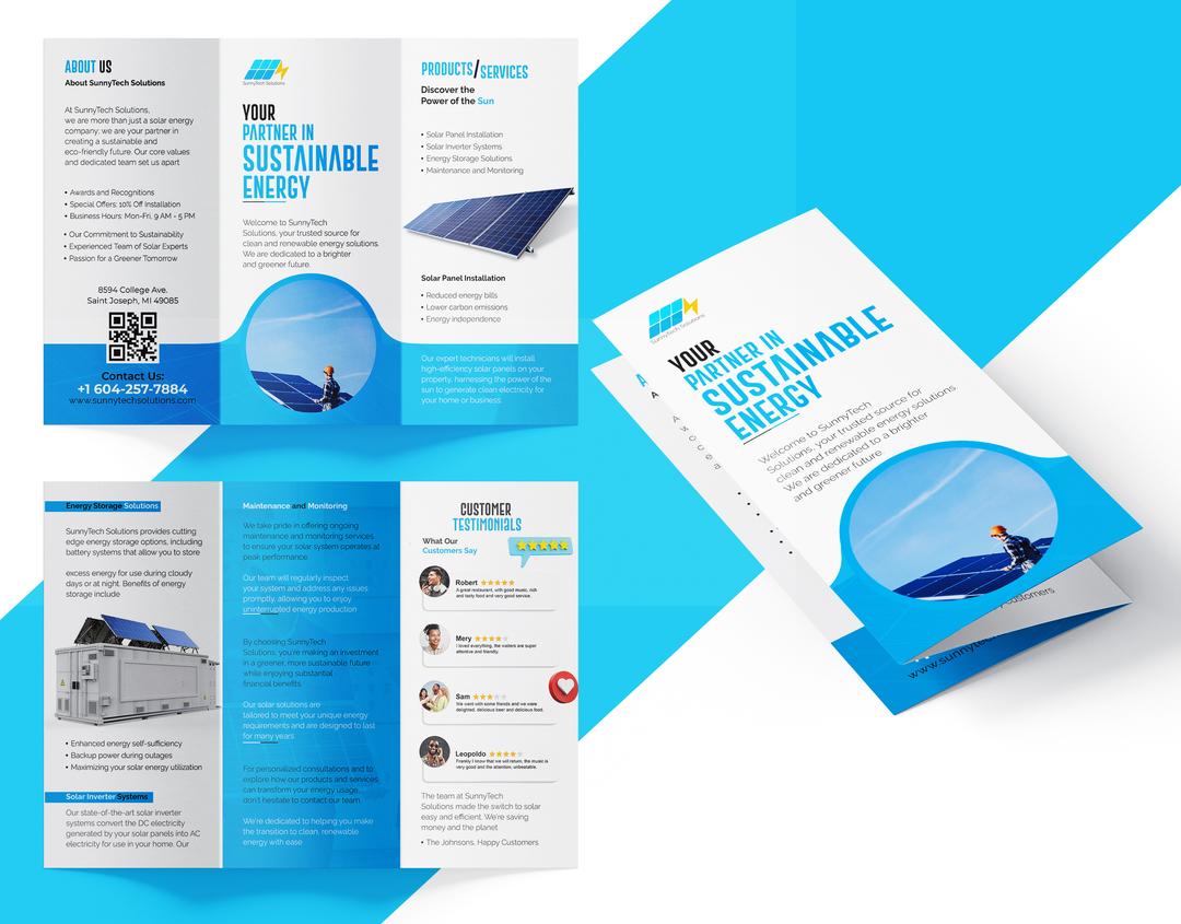 Solar Energy Company Brochure Design